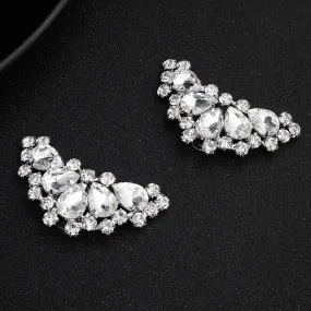 Elegant Rhinestone Shoe Buckles Pair - Bridal Wedding Shoe Clips