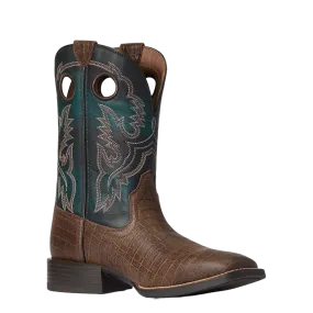 Ariat Men's Sport Buckout Deep Blue Croc Print Boots 10038501