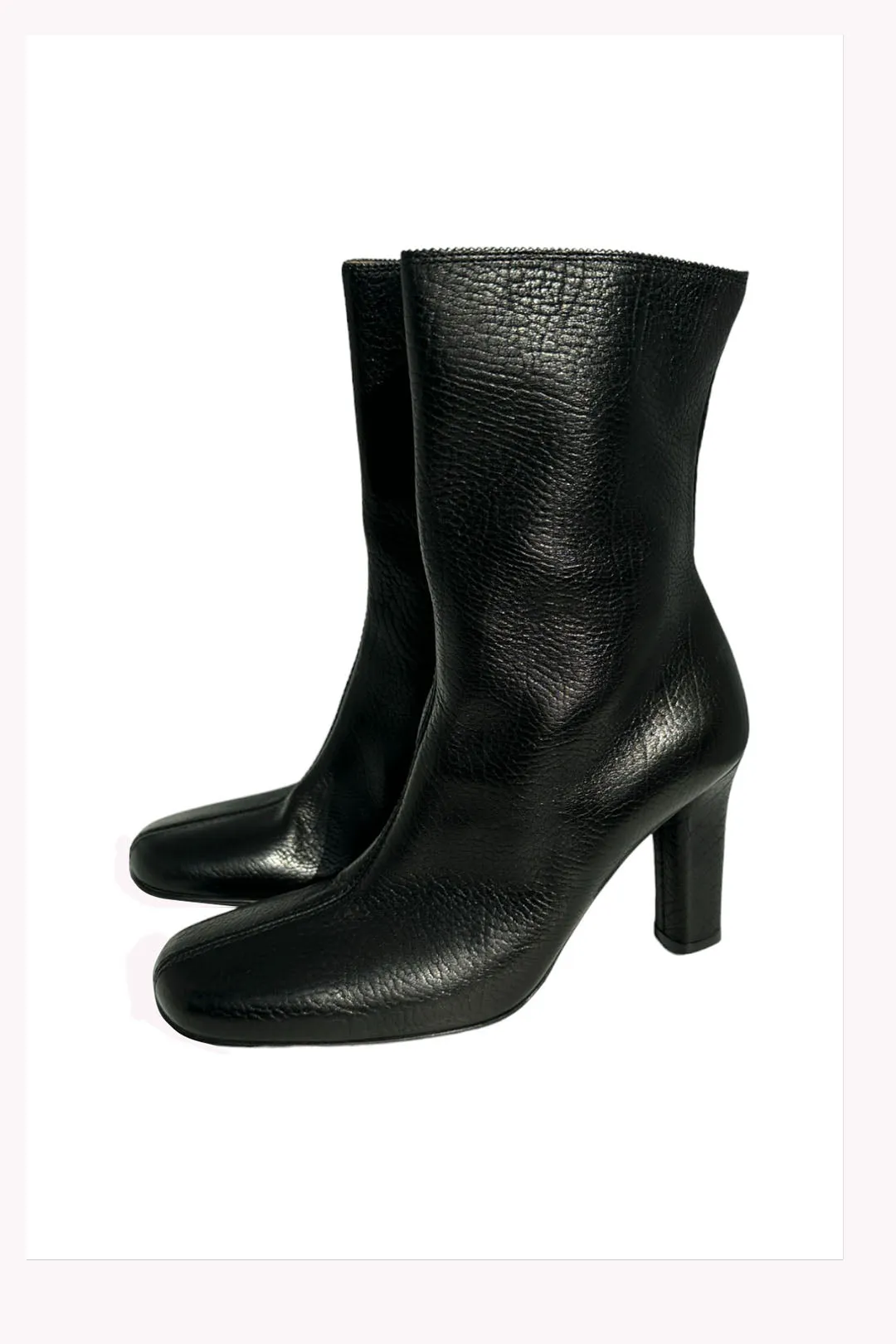 Black Leather Ankle Boots