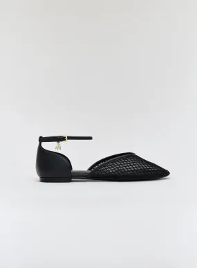 Black Mesh Ballet Flat - Chessie