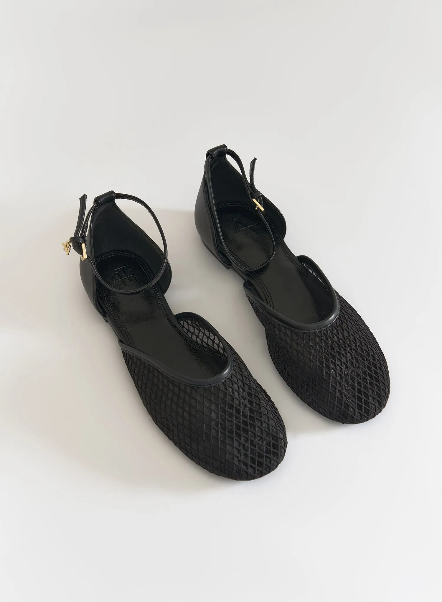 Black Mesh Ballet Flat - Chessie