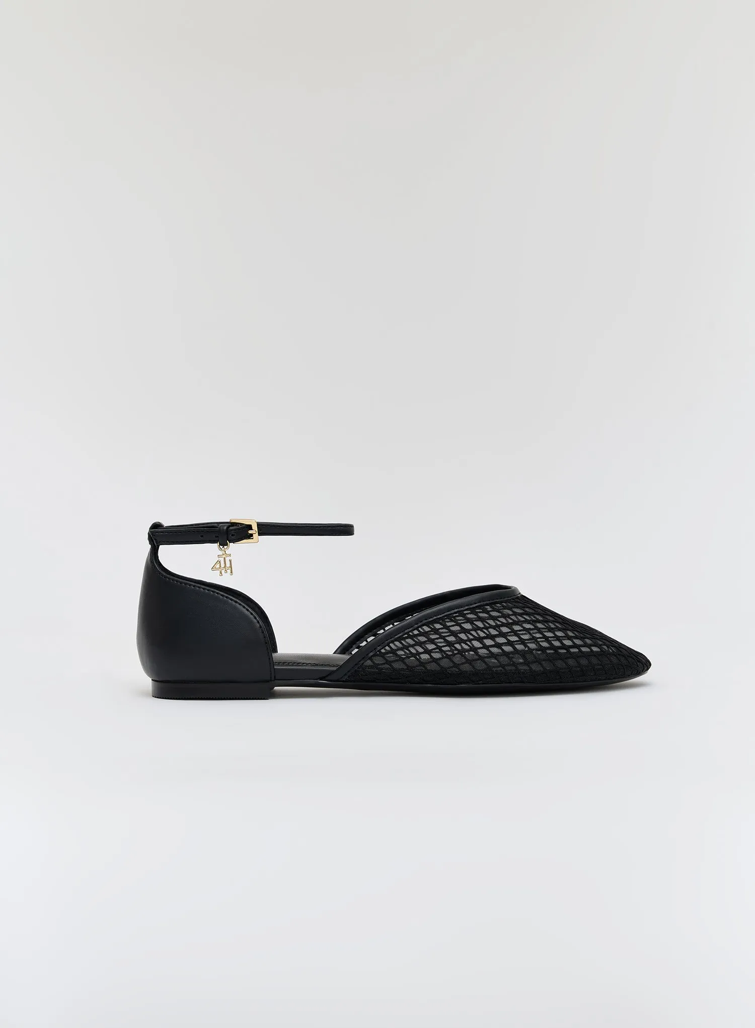 Black Mesh Ballet Flat - Chessie