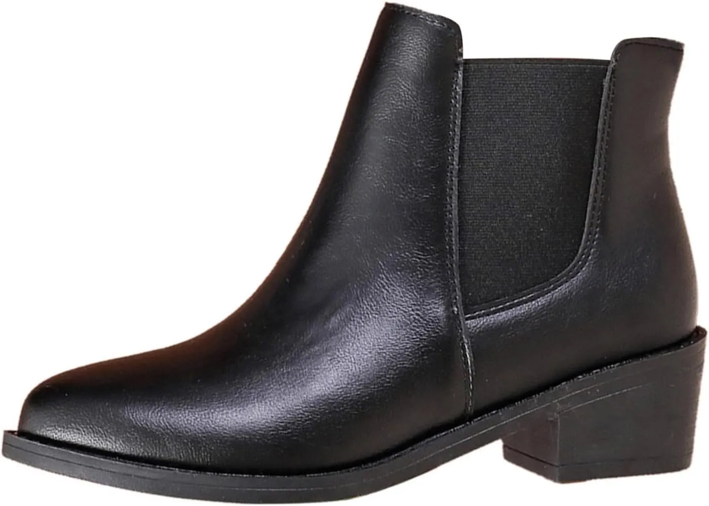 Boots for Women Elastic Ankle Chelsea Boots Solid 2024 Casual Slip On Ankle Boots for Ladies