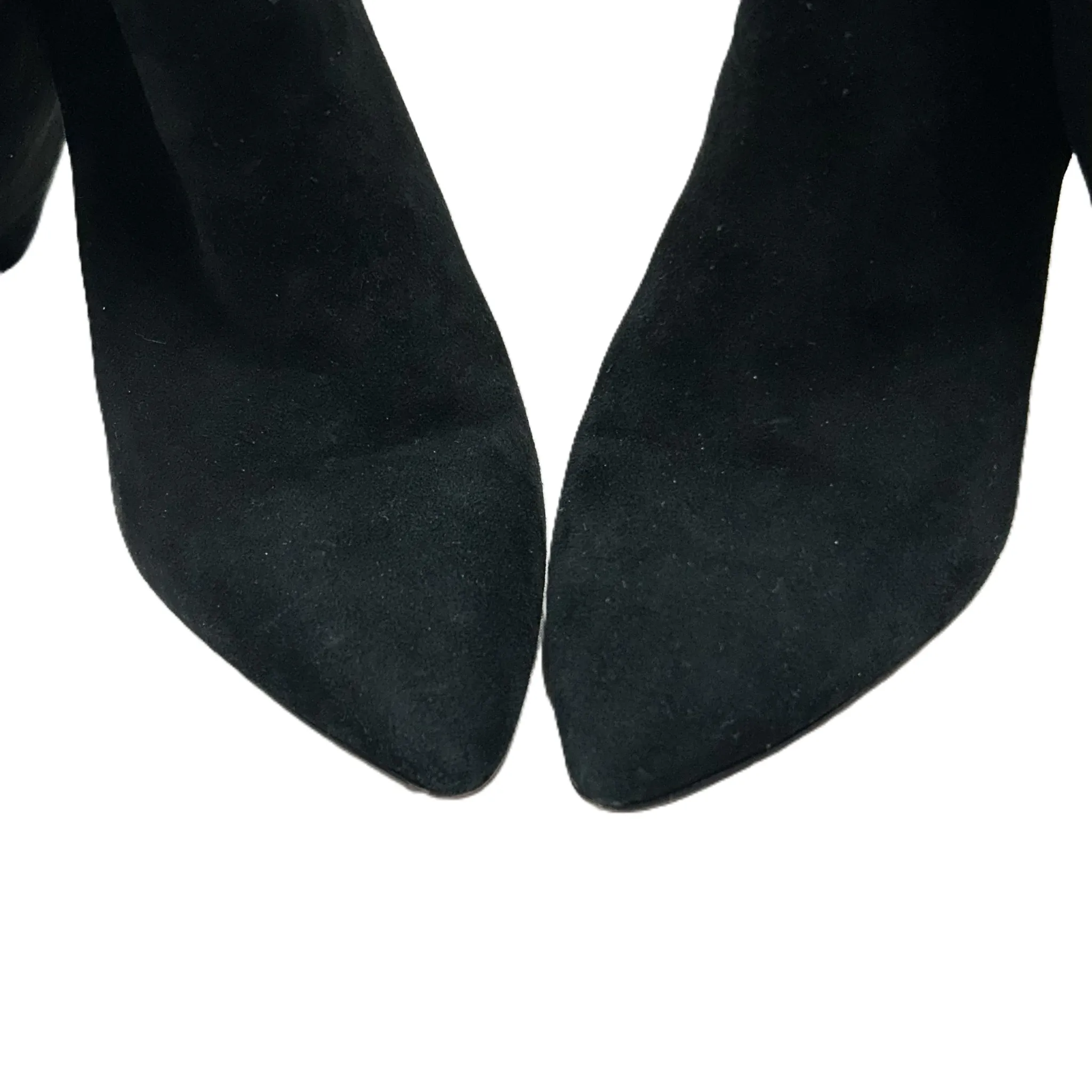 Boots Mid-calf Heels By Something Navy In Black, Size: 9