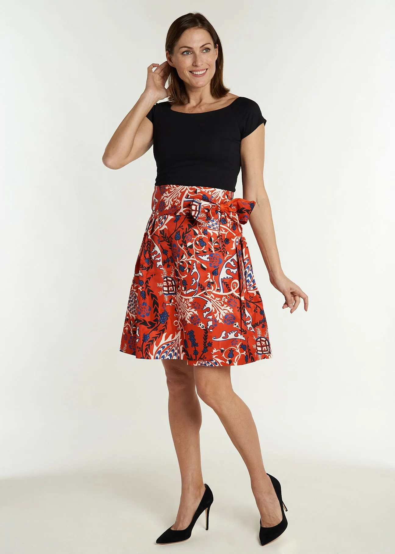 Carrie Wrap Skirt - Frolic Cherry