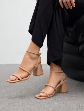 CUCCOO BIZCHIC Stylish Solid Color High Heel Sandals - Perfectly Versatile Footwear for Any Occasion