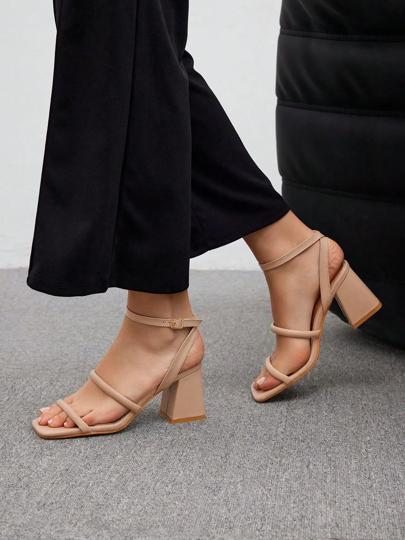 CUCCOO BIZCHIC Stylish Solid Color High Heel Sandals - Perfectly Versatile Footwear for Any Occasion