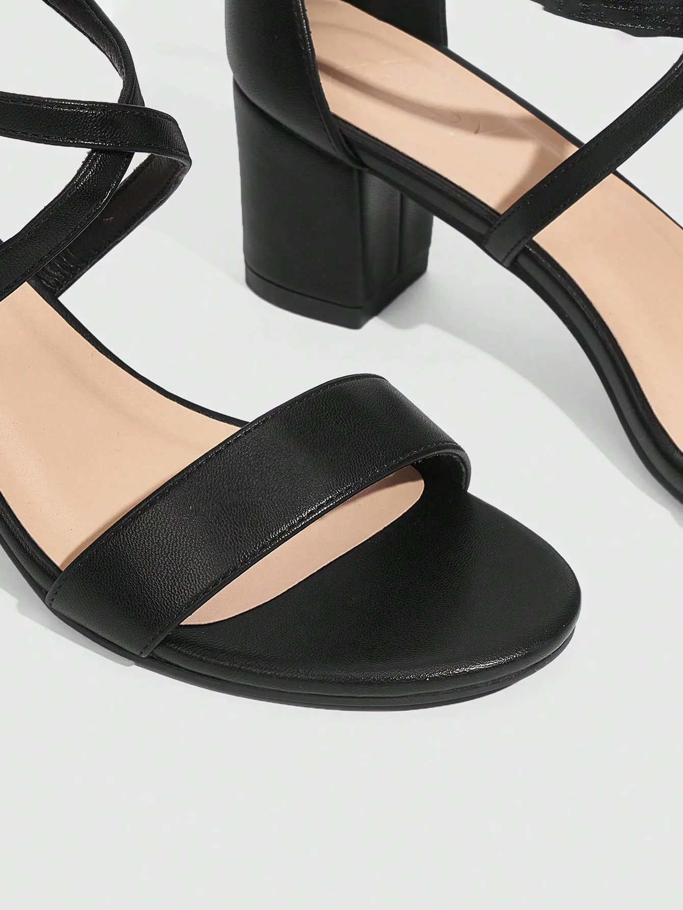 “CUCCOO BIZCHIC Womens Black High-Heeled Sandals, Fashionable Spring and Summer Vacation Shoes - Summer Sale”