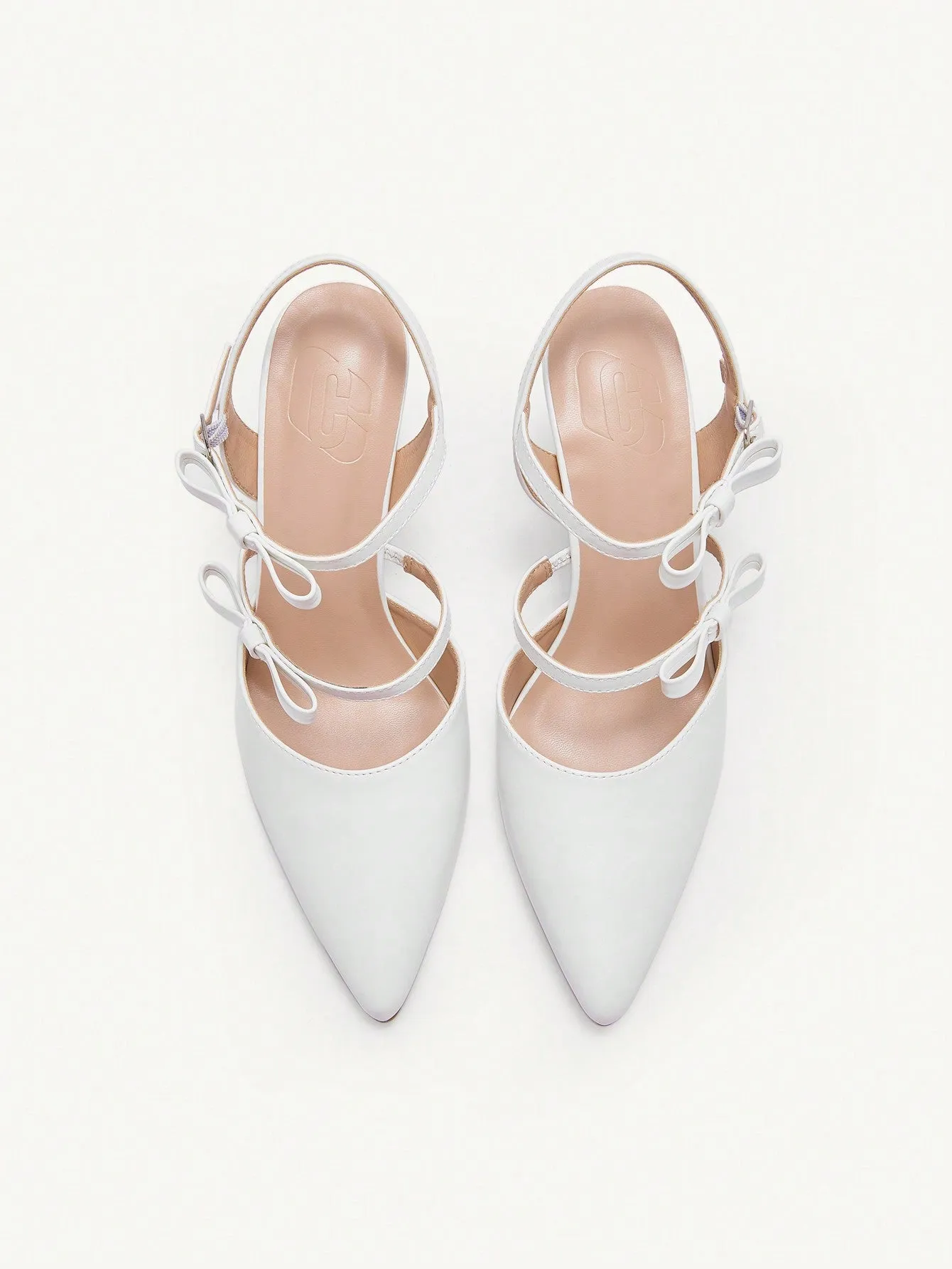 CUCCOO CHICEST Pointed Toe Stiletto High Heel White Women's Shoes, Simple Style