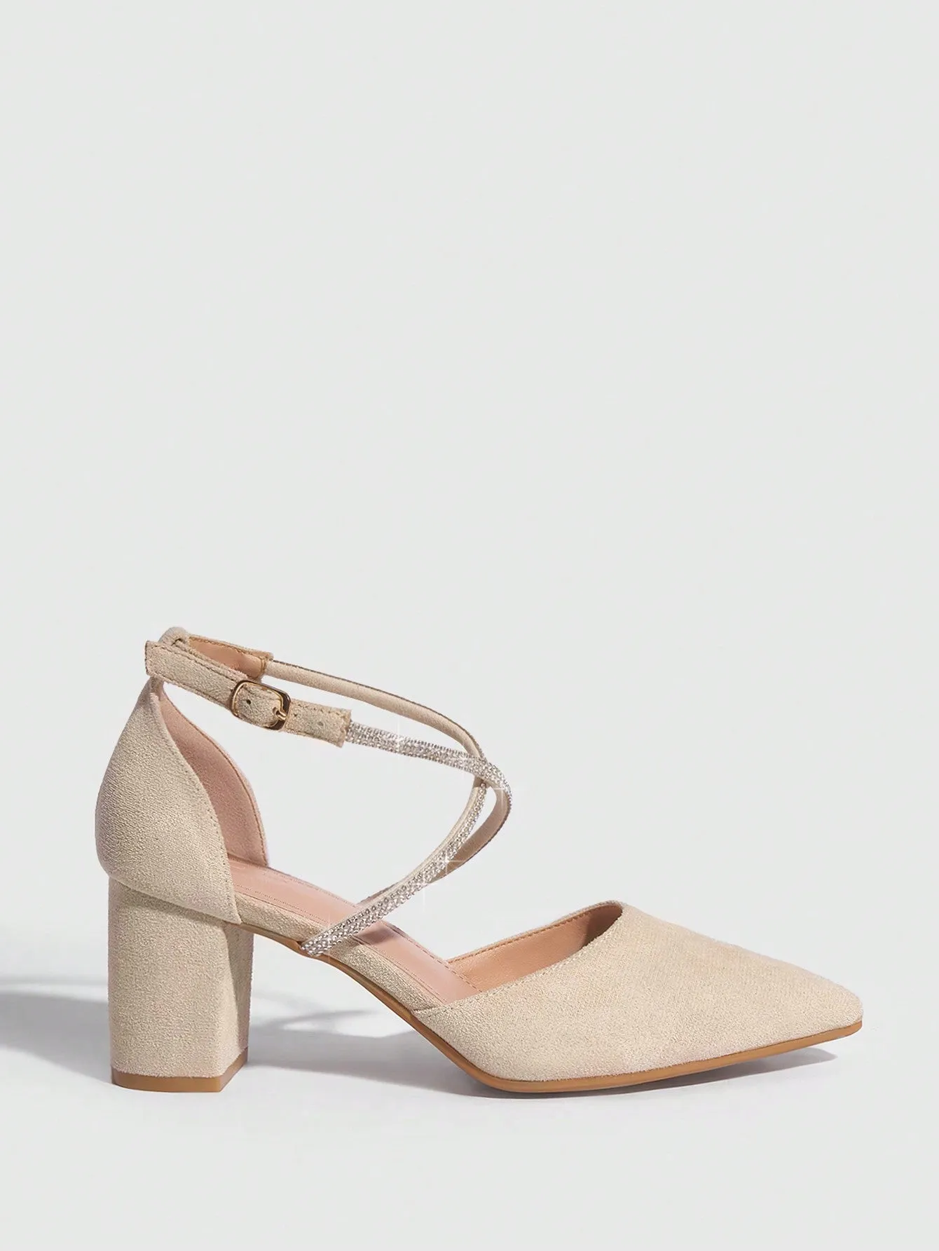 CUCCOO CHICEST Woman Shoes Point Toe Fashion Beige Elegant Pumps High Block Heel For Summer Graduation Heels Prom Heels Vacation Shoes Summer Sale Elegant Heels