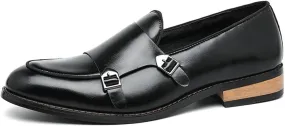 Dress Shoes for Men Elegant Double Monk Strap Loafers for Men Stylish Party Wedding Shoes