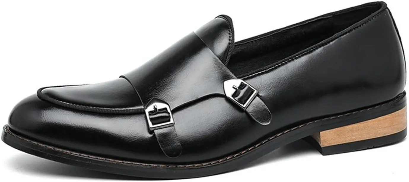 Dress Shoes for Men Elegant Double Monk Strap Loafers for Men Stylish Party Wedding Shoes