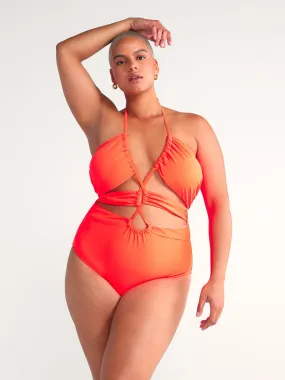 Fashion To Figure - Nyla Halter One-Piece Swimsuit
