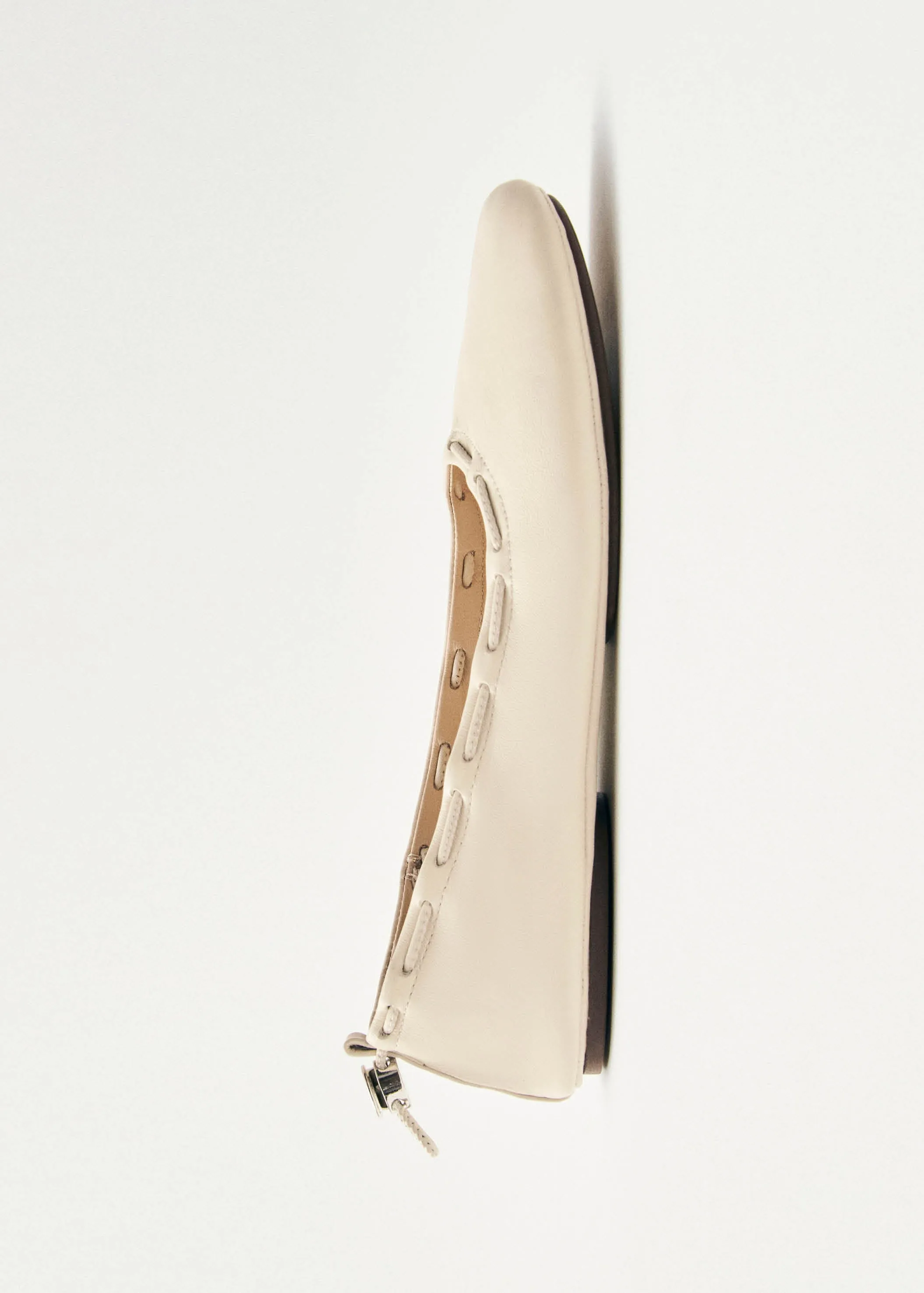 Gill Cream Leather Ballet Flats