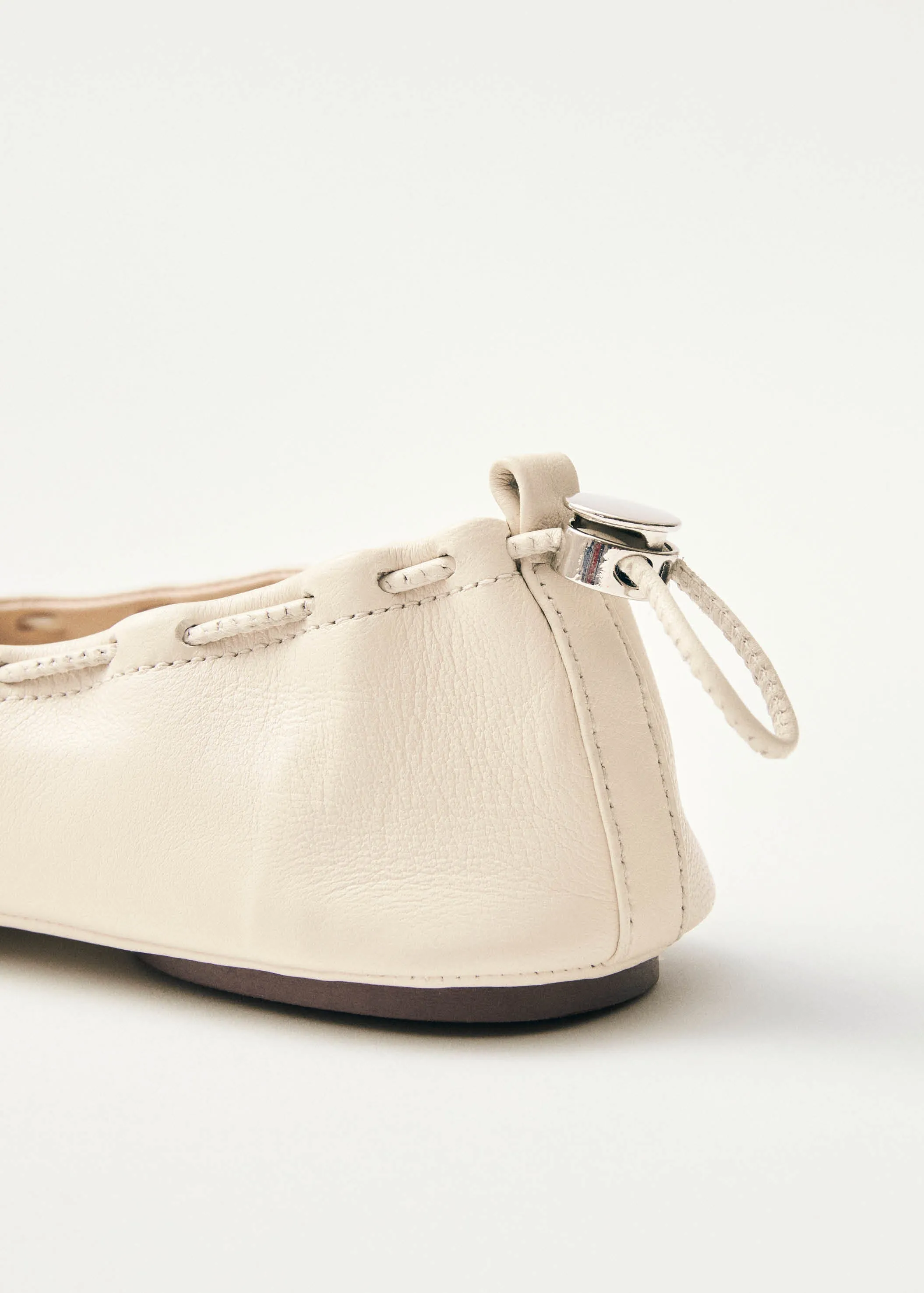 Gill Cream Leather Ballet Flats