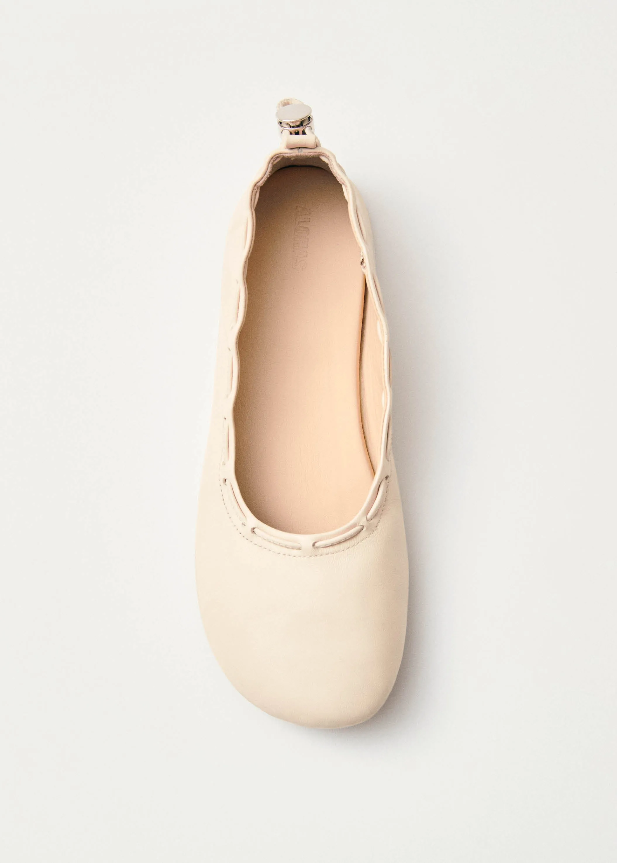 Gill Cream Leather Ballet Flats