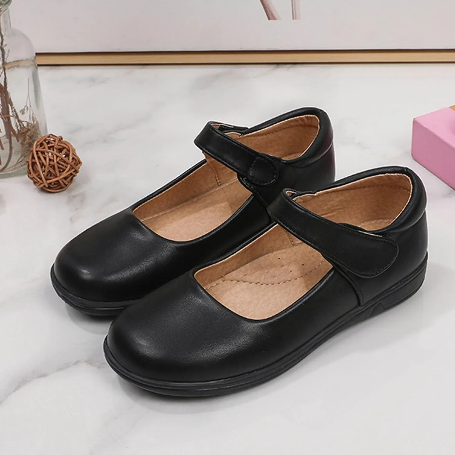 Girls Dress Shoes Toddler Girls Mary Jane Flat Glitter Shoes Kids Wedding Party School Communion Shoes