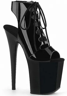 High Heel High Heels Black Patent Leather Lace Up Women's High Heels(3.5 UK) High Heel