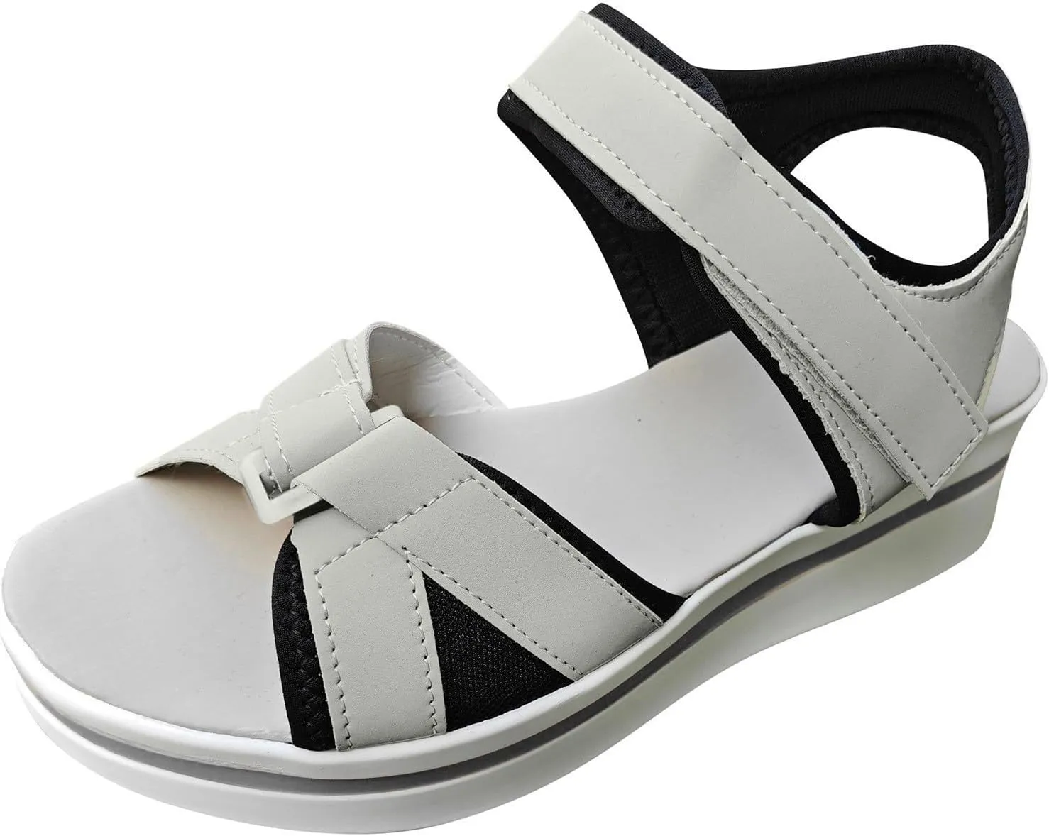 Lightweight Wedge Sandals for Women Ankle Elastic Jeweled Bohemian Sandal Arch Support Elegant Sandals