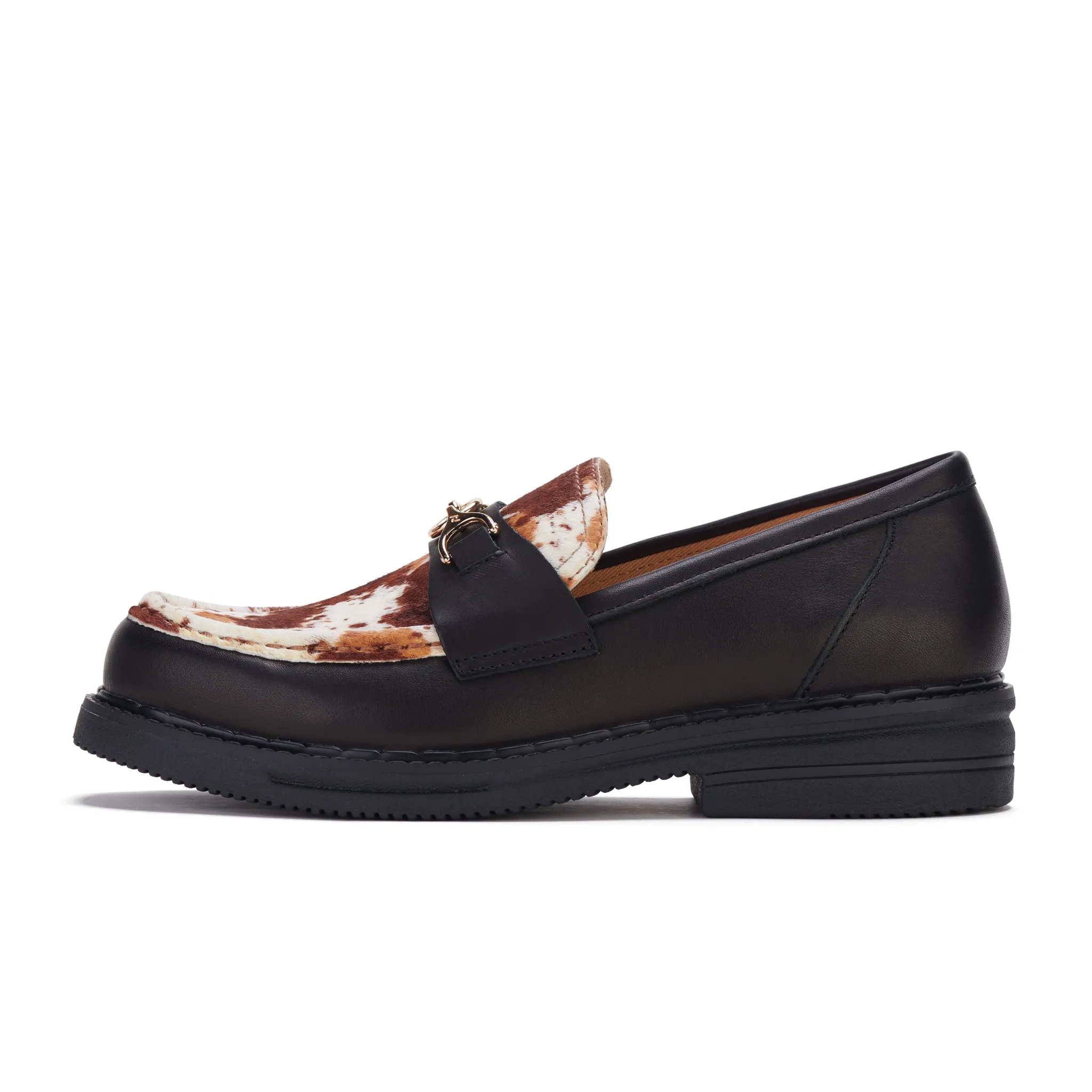 Loafer Rise Black/Brown Cow