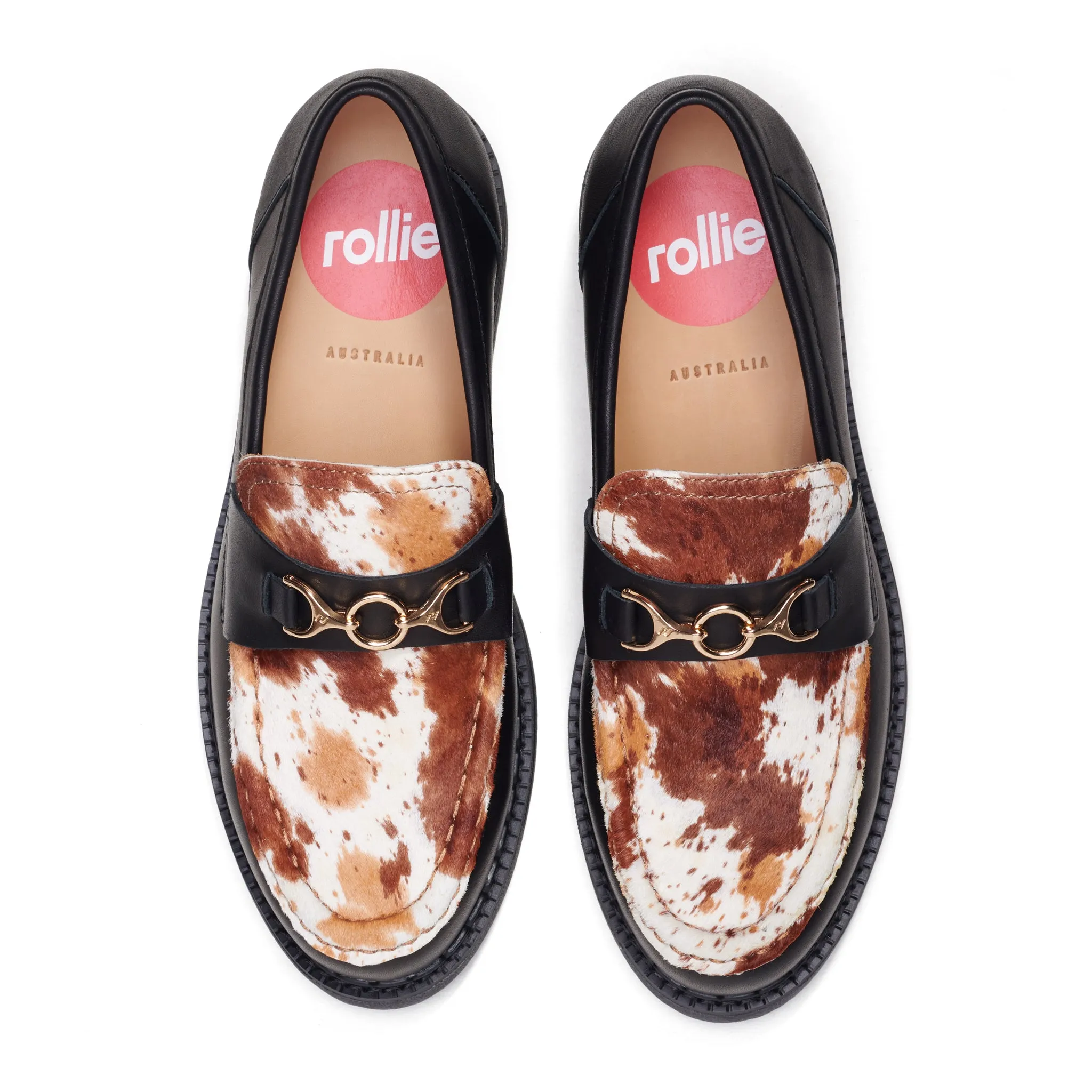 Loafer Rise Black/Brown Cow