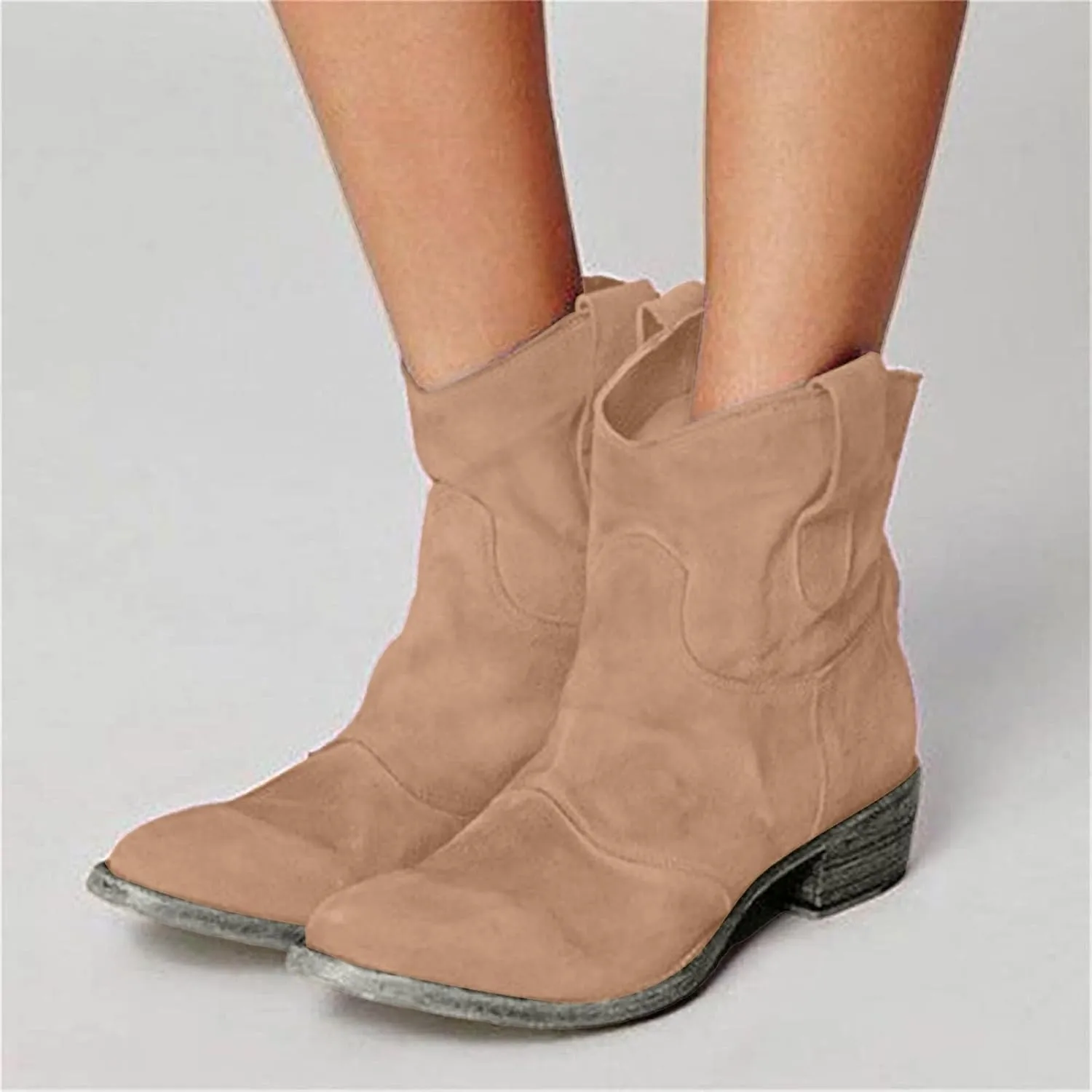 Low Heel Ankle Boots for Women Short Boots Women Ankle Boots Women's Block Heel Short Ankle Booties Boots for Fall