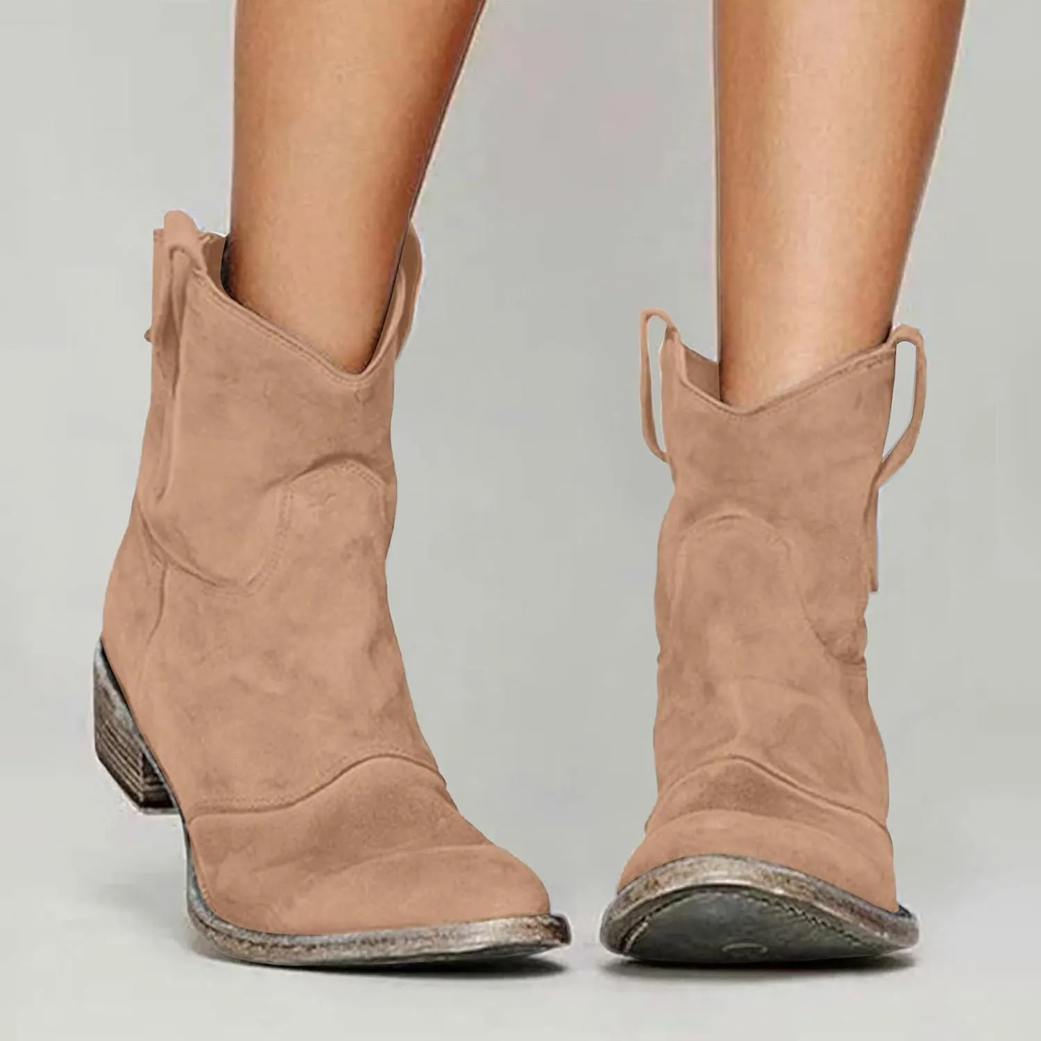 Low Heel Ankle Boots for Women Short Boots Women Ankle Boots Women's Block Heel Short Ankle Booties Boots for Fall