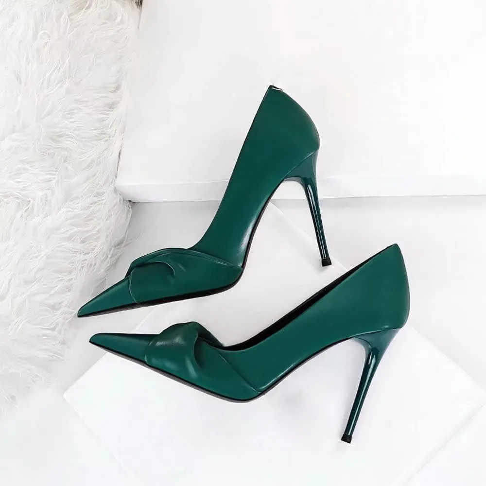 LUXINYU,Women Pointed Toe Heels Fashion Elegant Banquet Bow Ladies Pumps,Shallow Stiletto Heeled Dress Comfort Work Shoes
