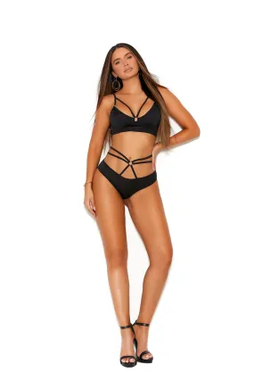 Strappy Lycra Bralette with O-Ring Details