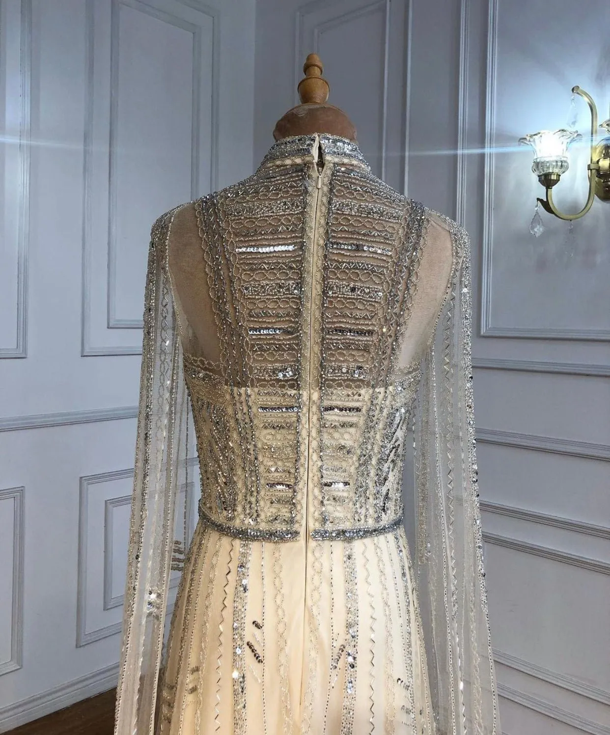 Noel Beading Embellished Evening Dress
