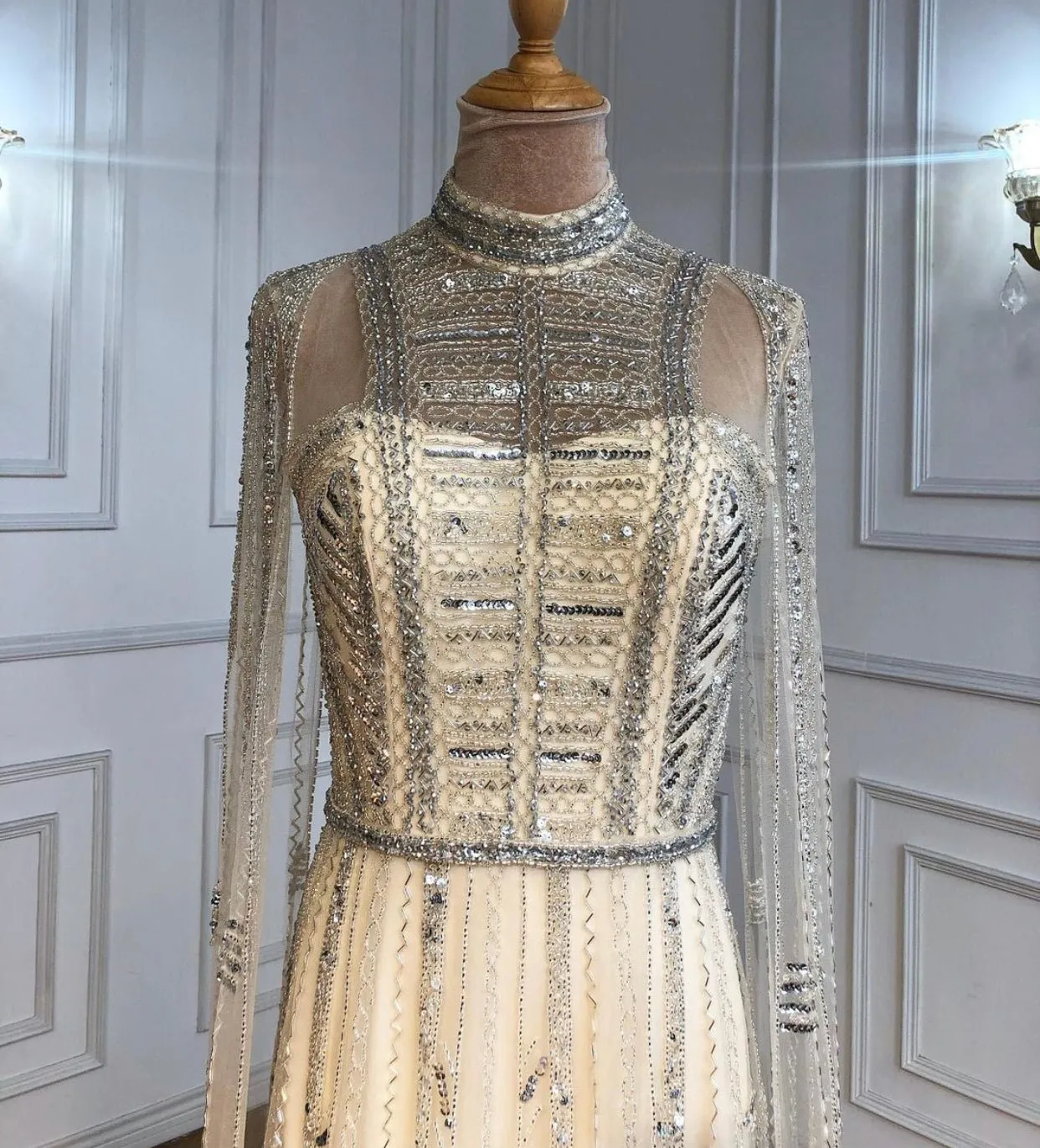 Noel Beading Embellished Evening Dress