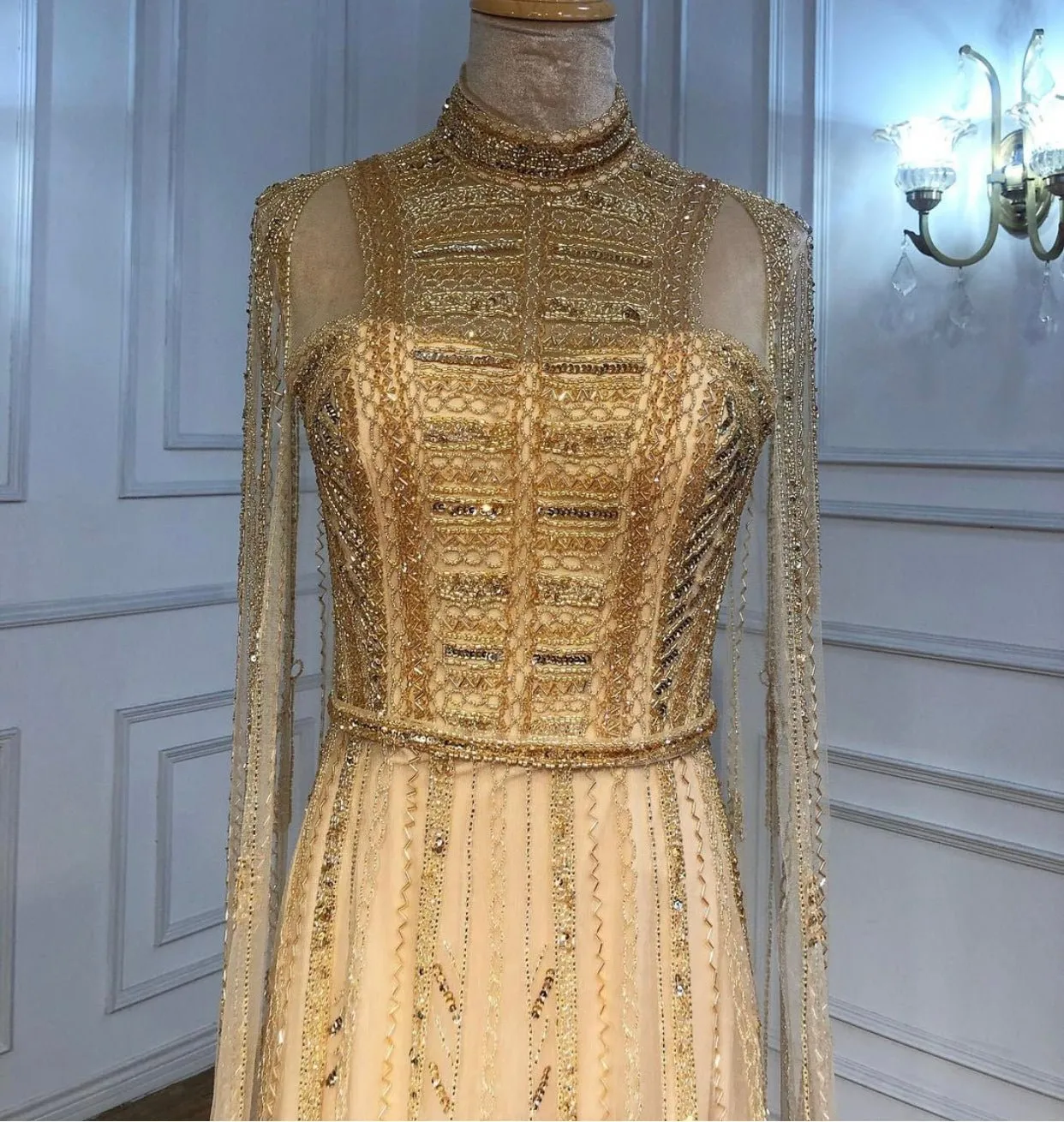 Noel Beading Embellished Evening Dress