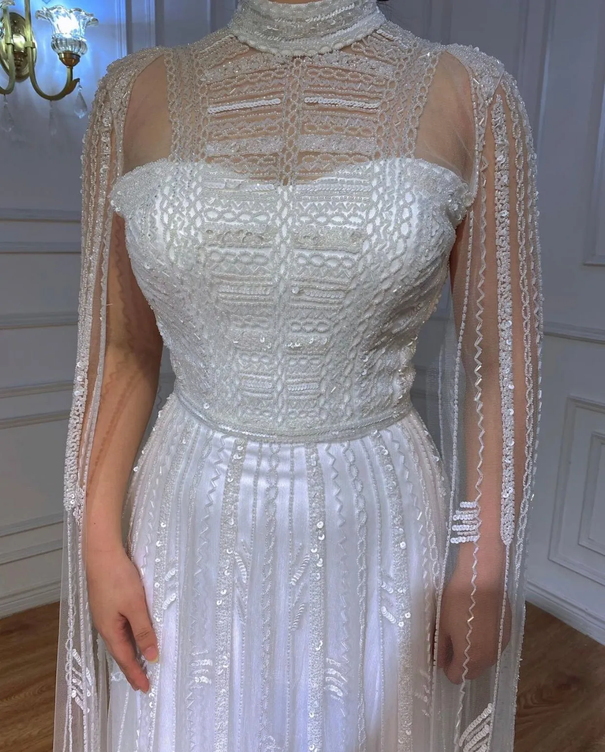Noel Beading Embellished Evening Dress