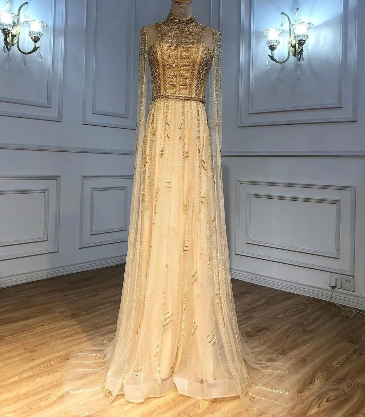 Noel Beading Embellished Evening Dress