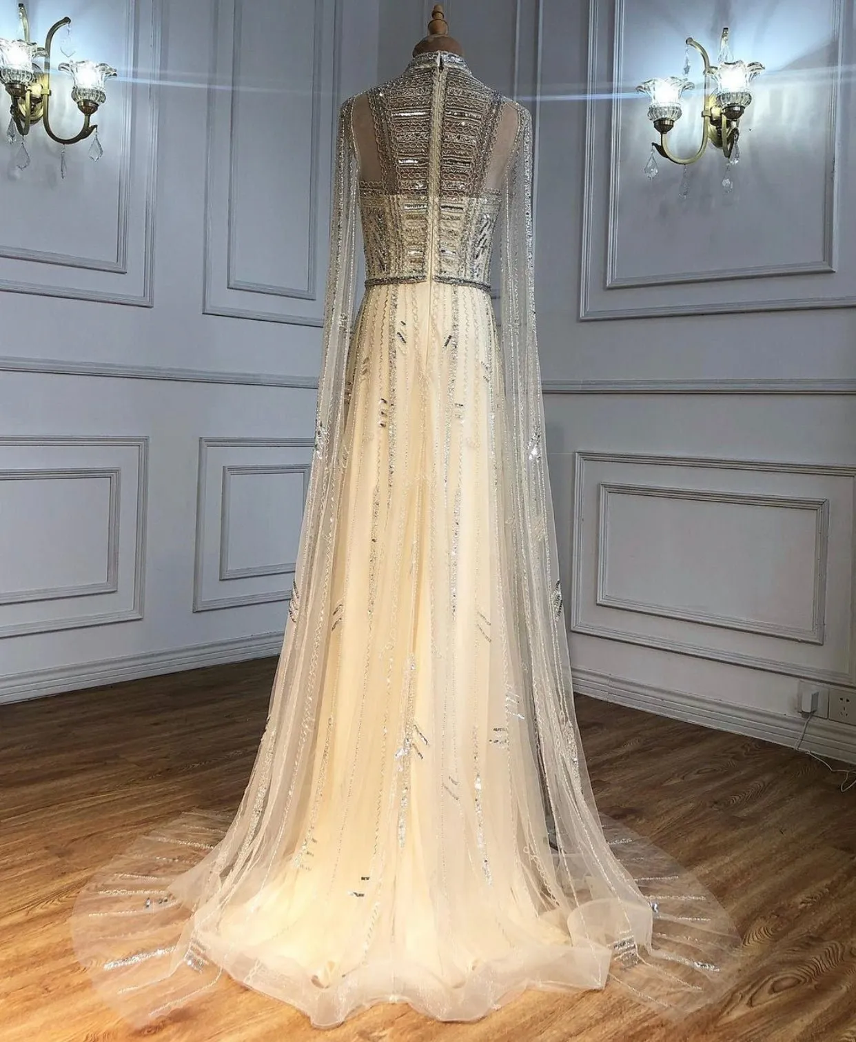 Noel Beading Embellished Evening Dress