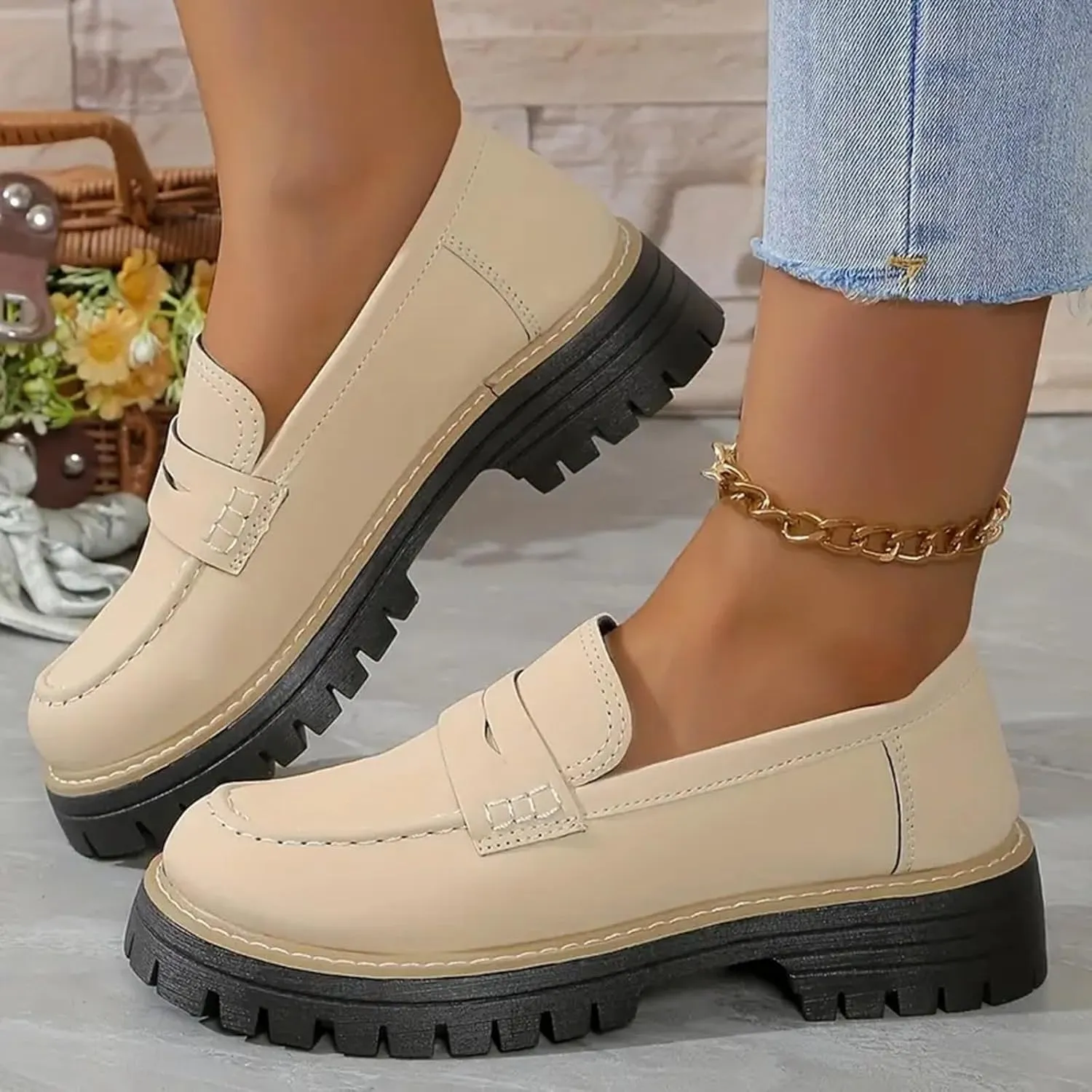 Orthoture-Orthopedic Platform Loafers Casual Dress Work Loafers Comfortable Women's Lightweight Loafers Slip-On Walking Shoes
