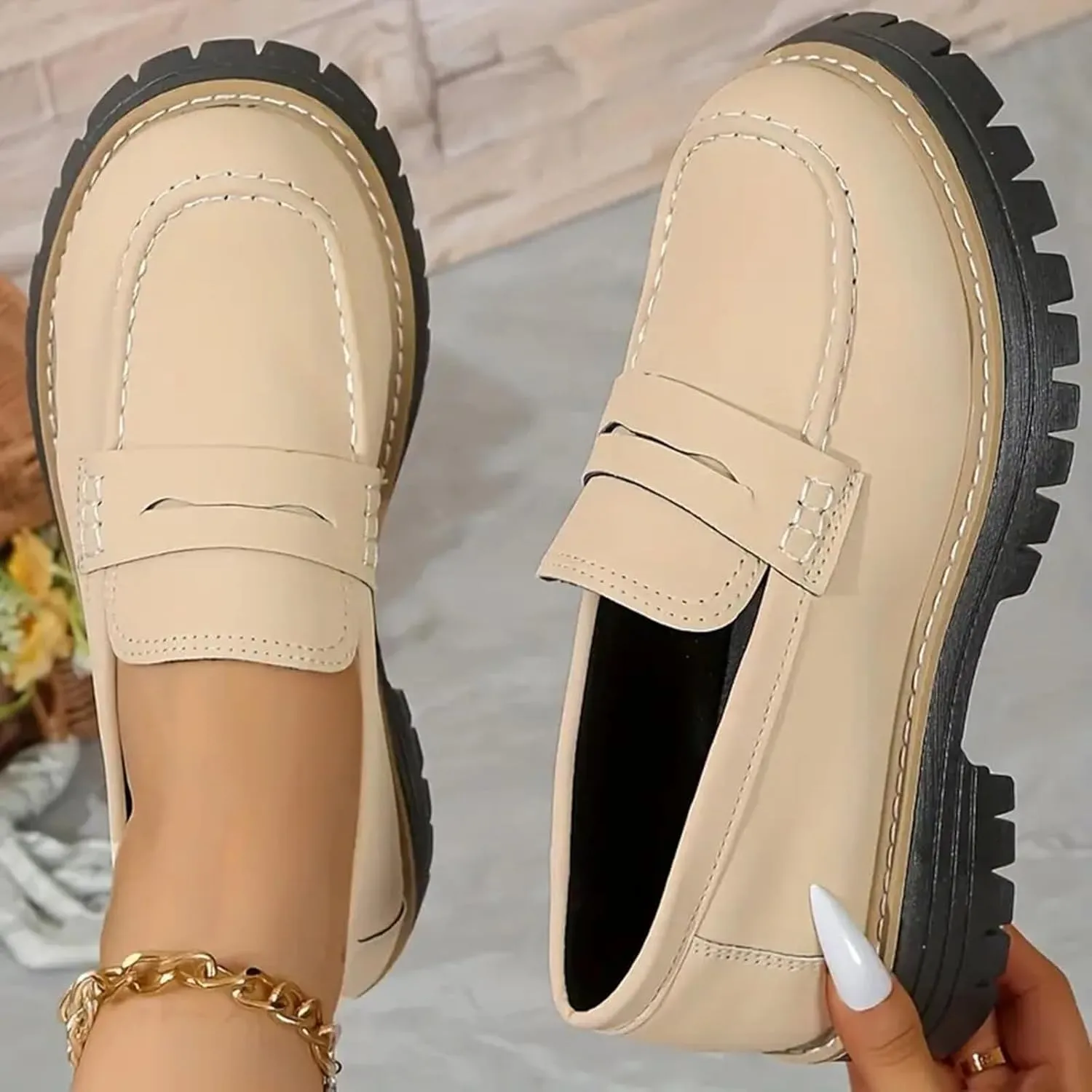 Orthoture-Orthopedic Platform Loafers Casual Dress Work Loafers Comfortable Women's Lightweight Loafers Slip-On Walking Shoes