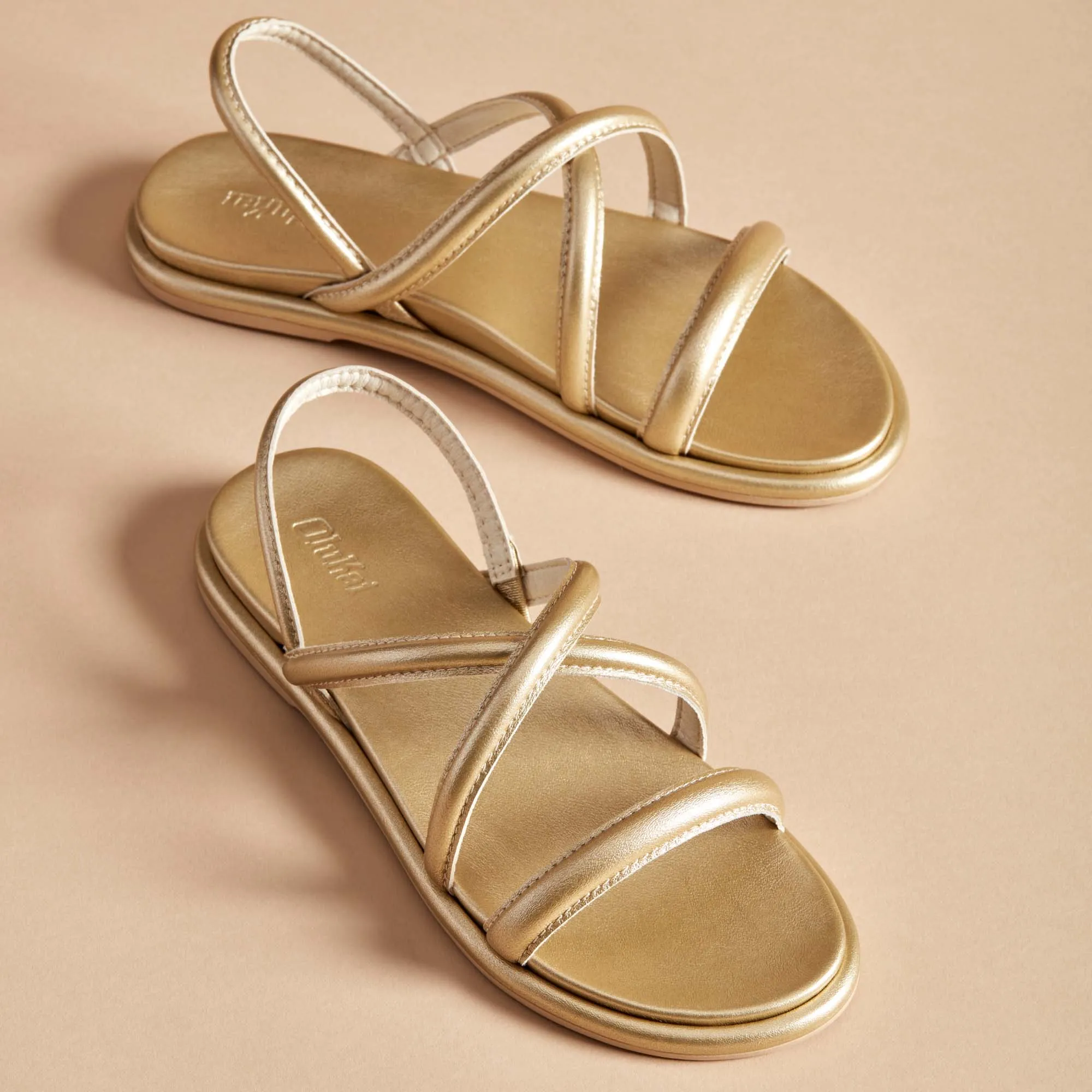 Tiare Strappy Sandals - Bubbly Champagne Color