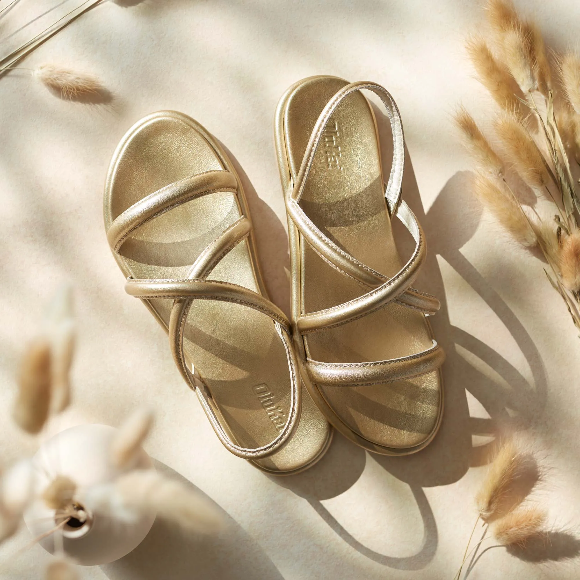 Tiare Strappy Sandals - Bubbly Champagne Color