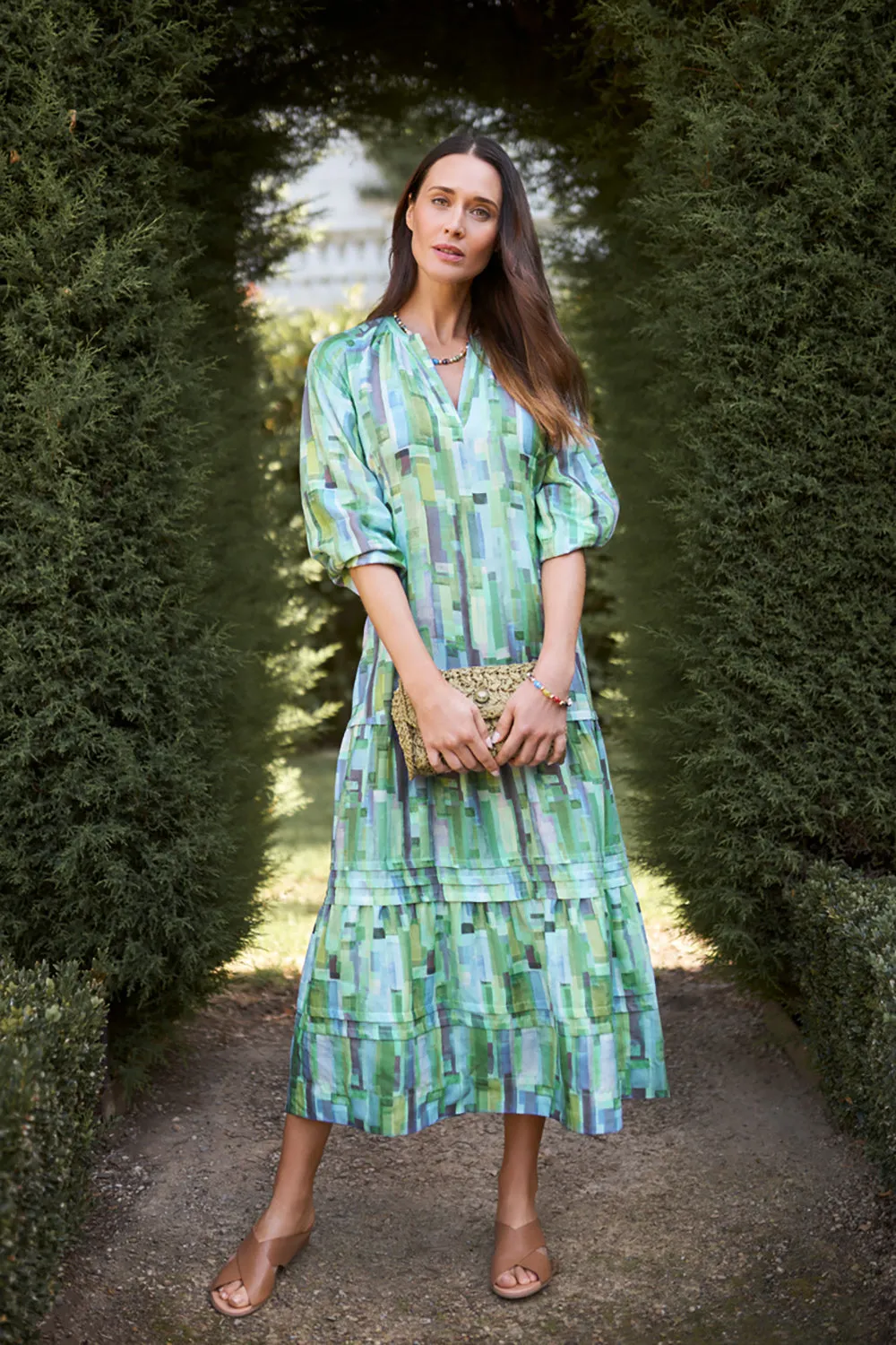 Boho Chic Tiered Maxi Dress with Floral Print - Perfect for Summer & Beach Outfits