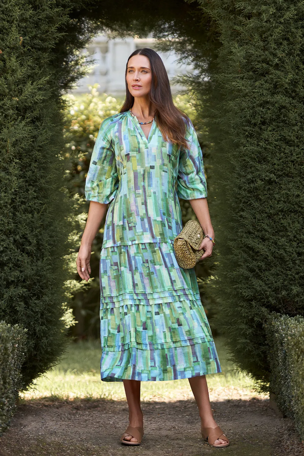 Boho Chic Tiered Maxi Dress with Floral Print - Perfect for Summer & Beach Outfits