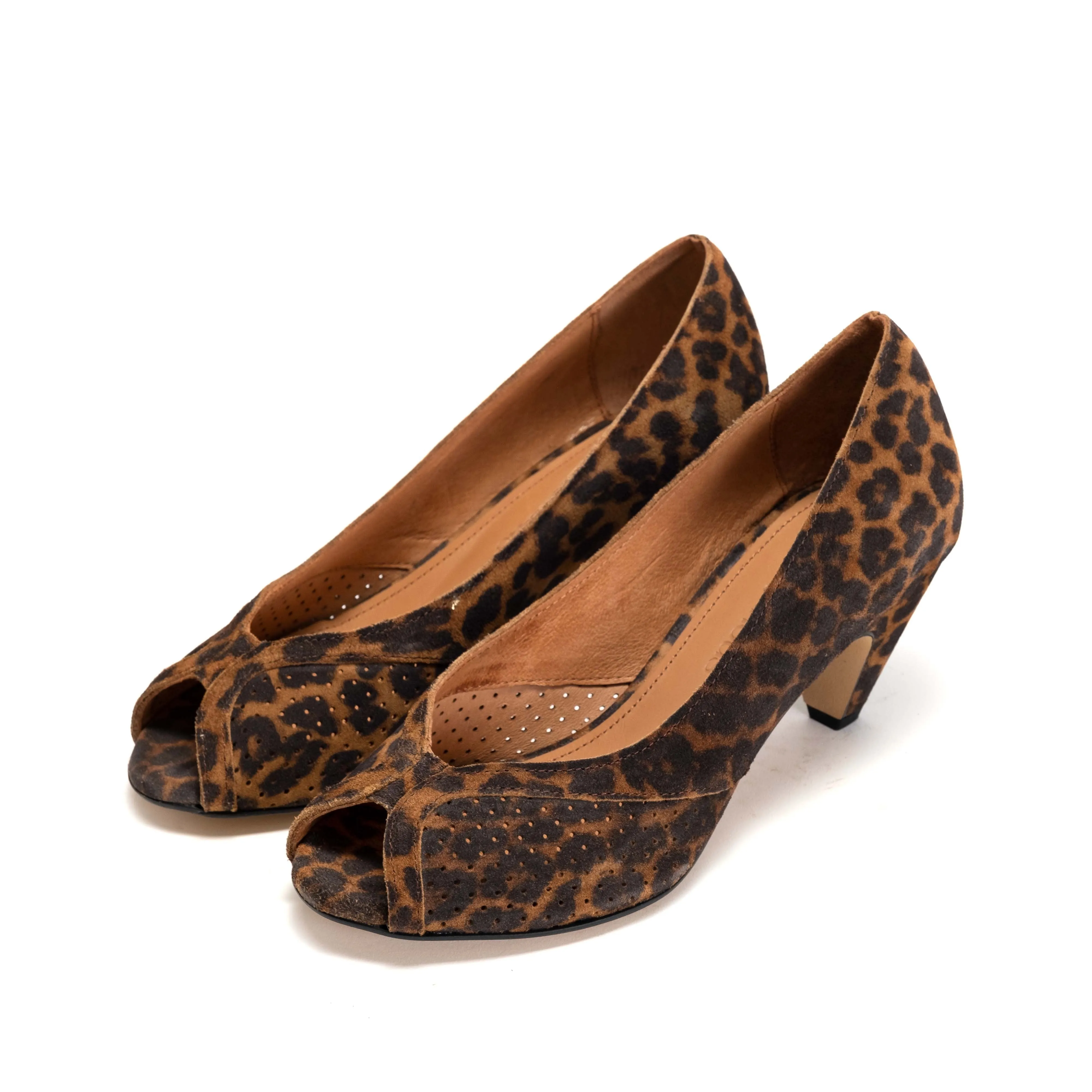 Tiffany stiletto Calf Suede Print Leopard
