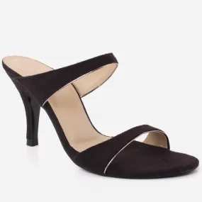 Women "STELLA"Mid High Heel Slipon Sandals