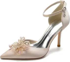 Women's Comfortable Low-Heel Pointed-Toe Dress Shoes with Buckle - Elegant Stiletto Sandals Perfect for Weddings, Parties, Work, & Dressy