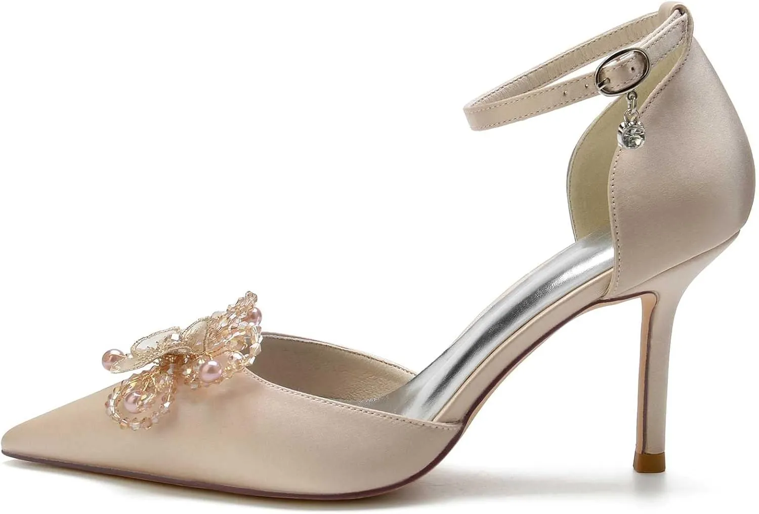 Women's Comfortable Low-Heel Pointed-Toe Dress Shoes with Buckle - Elegant Stiletto Sandals Perfect for Weddings, Parties, Work, & Dressy