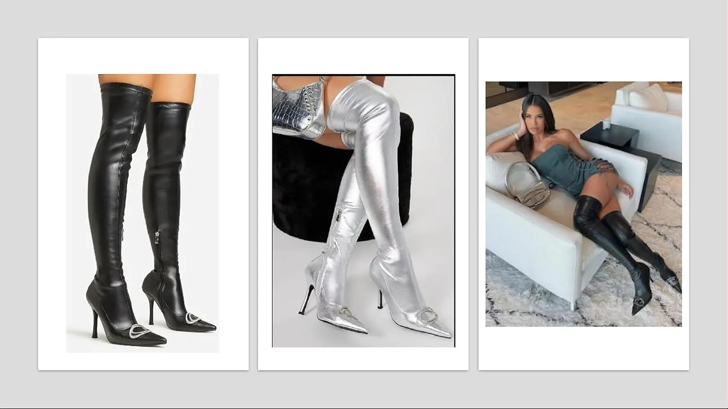 Women's Over The Knee Heels Thigh High Boots Stiletto High Heel Stretch Pointed Toe Fall Winter Thigh Long Boots