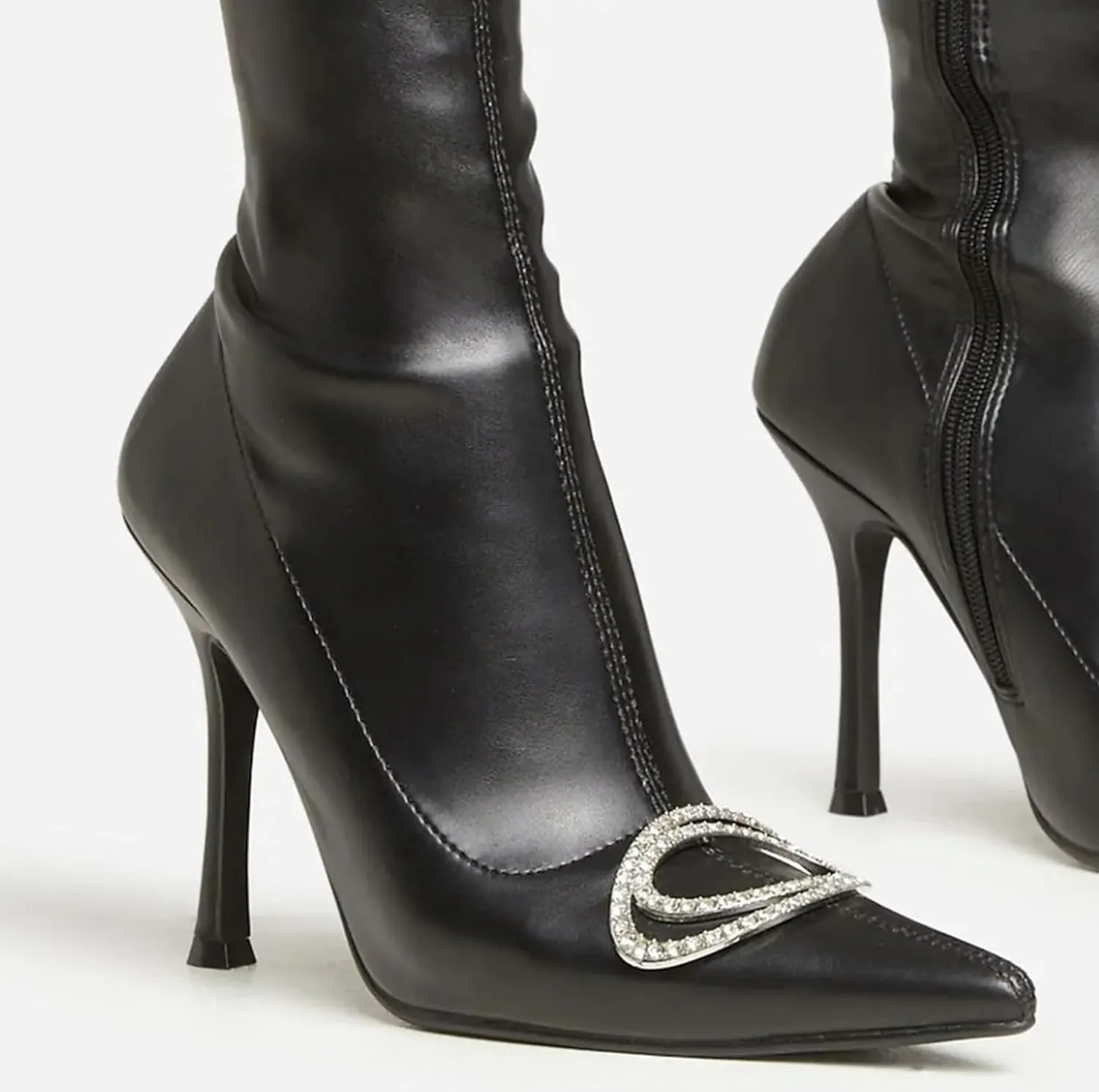 Women's Over The Knee Heels Thigh High Boots Stiletto High Heel Stretch Pointed Toe Fall Winter Thigh Long Boots